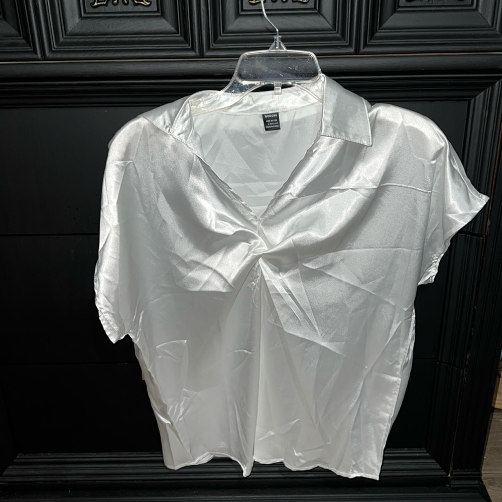 White silky blouse